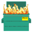 dumpster-fire emoji